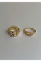 Heliophilia Silver Anillo de Latón Dorado con Recubrimiento de Laca